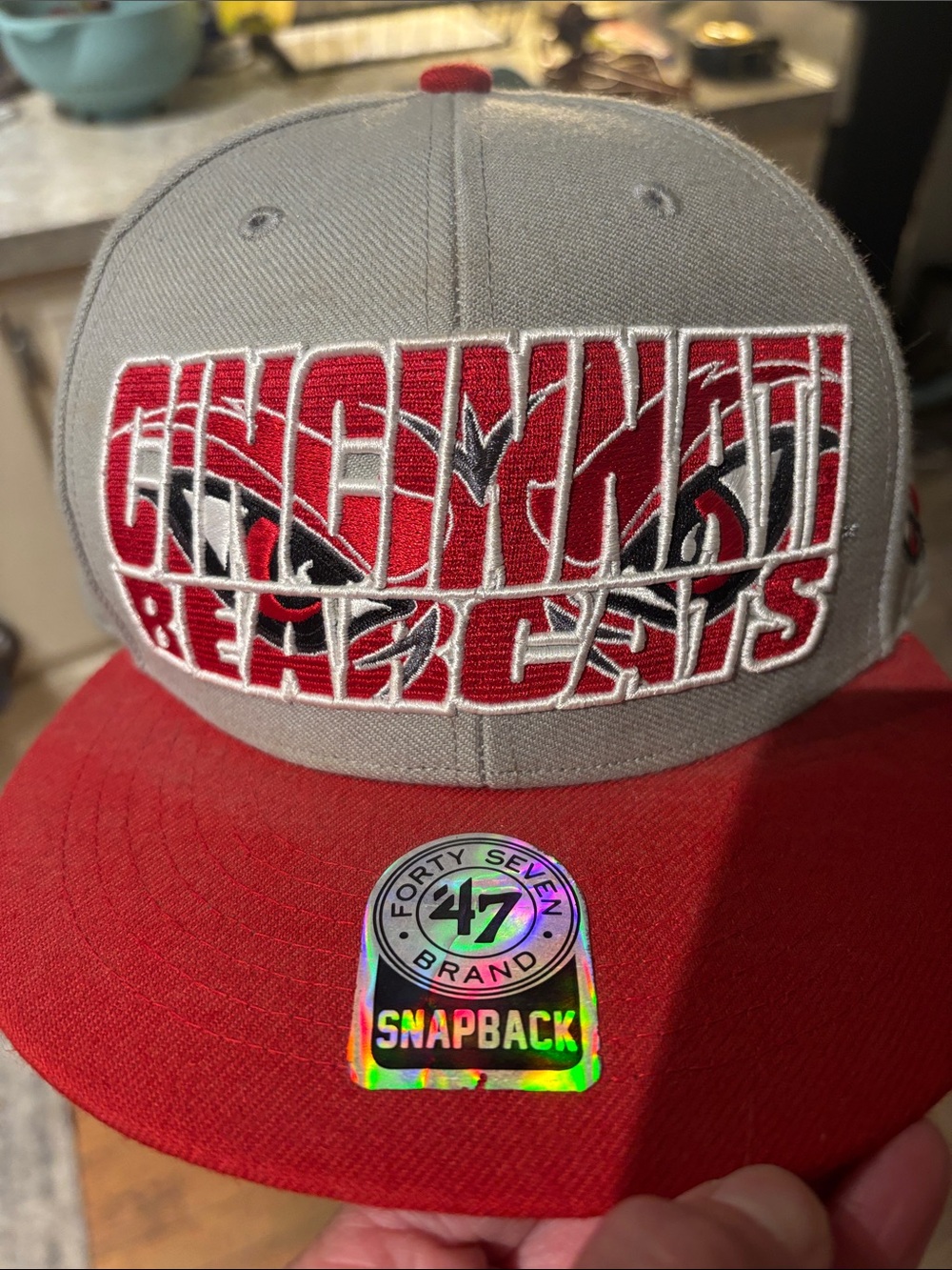 47 Brand Cincinnati Bearcats Gray and Red Snapback Hat